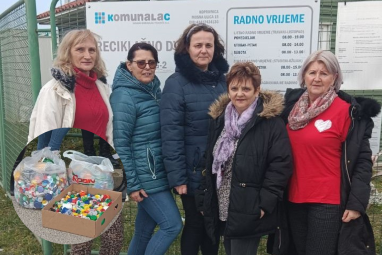 Članice KUD-a Srce prikupile čak osam kilograma plastičnih čepova za pomoć oboljelima od leukemije i limfoma
