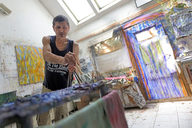 Toni Franović u svom ateljeu/ IVAN BRKIĆ