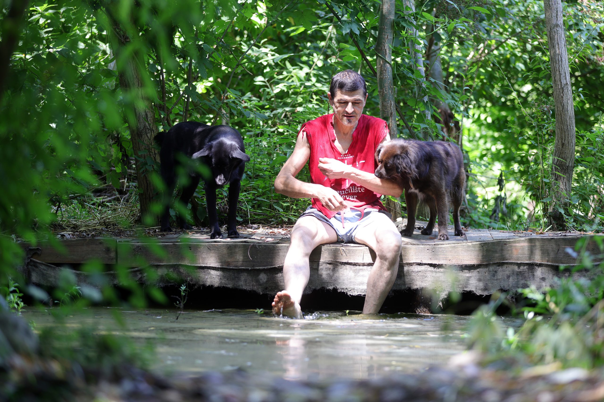 Franović je sam iskopao jezero u kojem stanuju razne ribe i druge životinje/ IVAN BRKIĆ