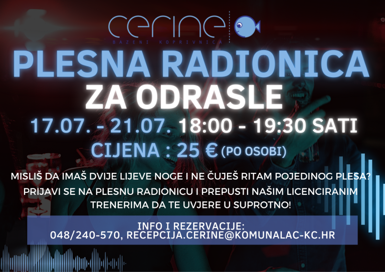 Naučite plesati na Bazenima Cerine