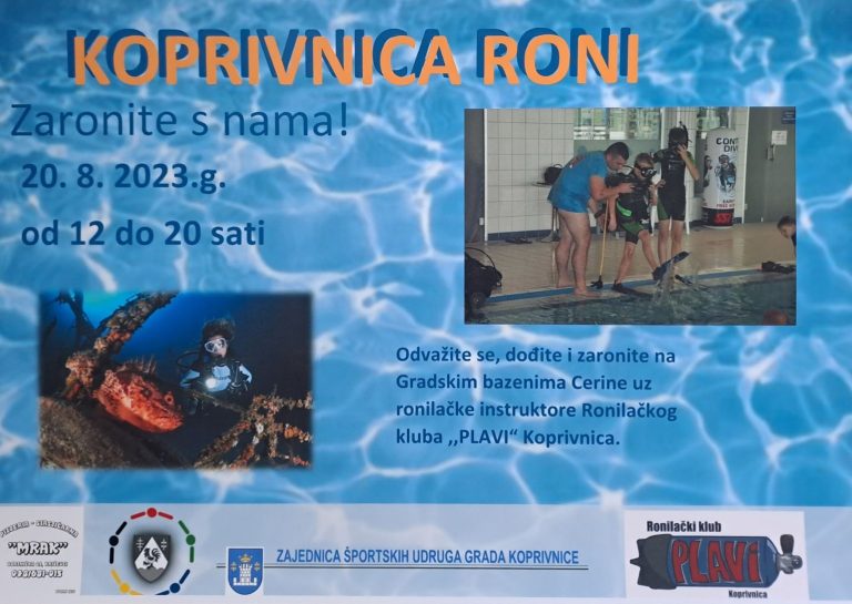 Koprivnica roni – zaronite na Bazenima Cerine