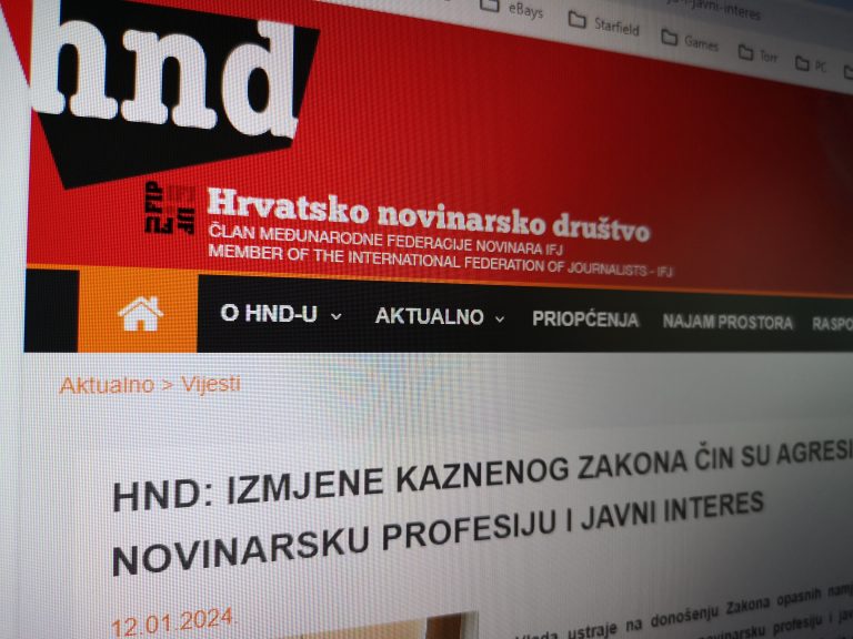 HND apelira na saborske zastupnike da glasaju protiv uvođenja novog kaznenog djela