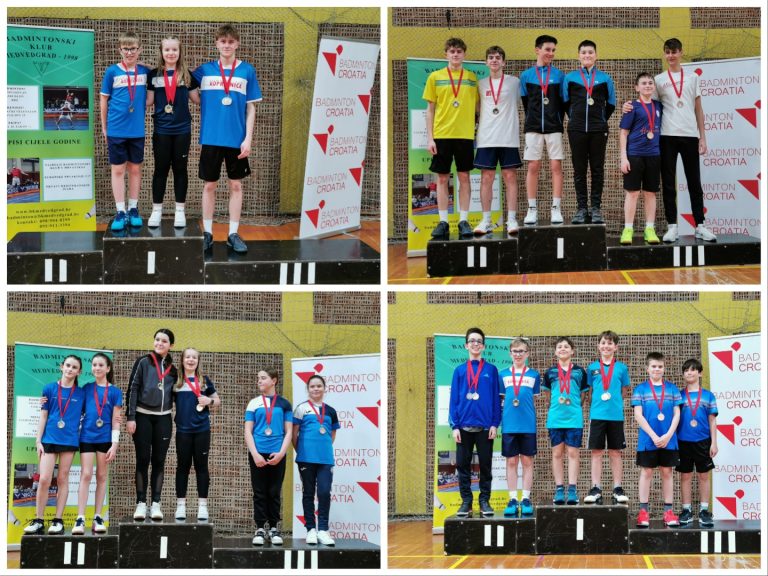 Žetva medalja koprivničkih badmintonaša u prvom kolu Kupa