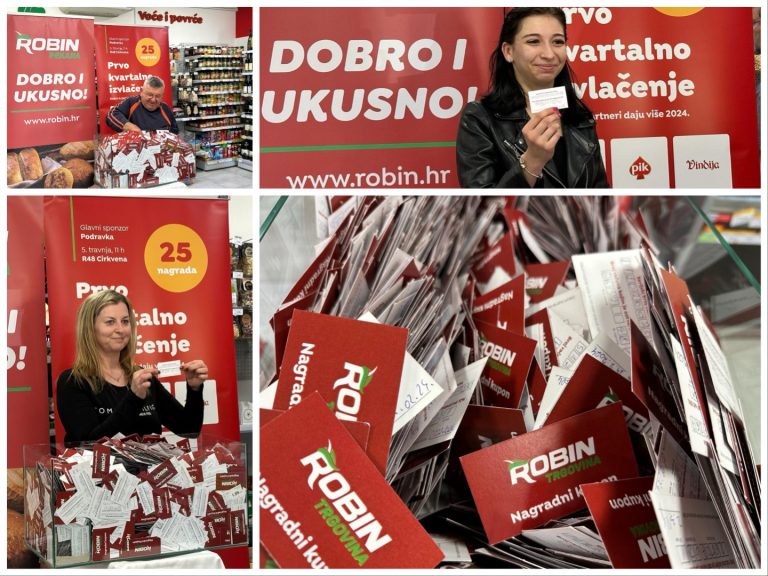 Održano prvo kvartalno izvlačenje velike nagradne igre Robin marketa!