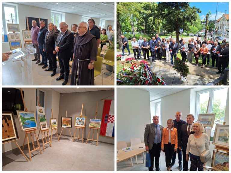 FOTO Članovi Udruge Peski-Art u Sinju donirali radove s kolonije Podravina svojemu generalu