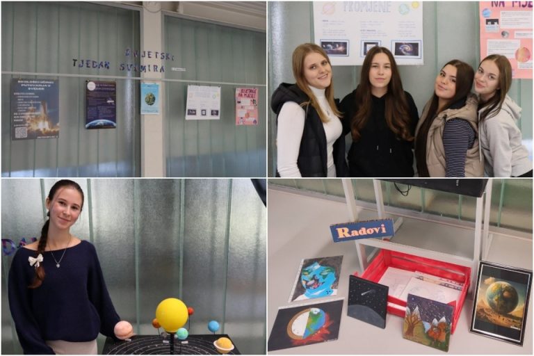 FOTO Gimnazijalci na kreativan način obilježili Svjetski tjedan svemira – izrađivali plakate i makete, slikali…