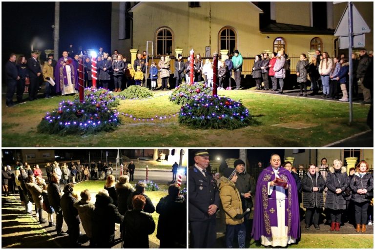 FOTO Ispred župne crkve Svih Svetih upaljena prva adventska svijeća