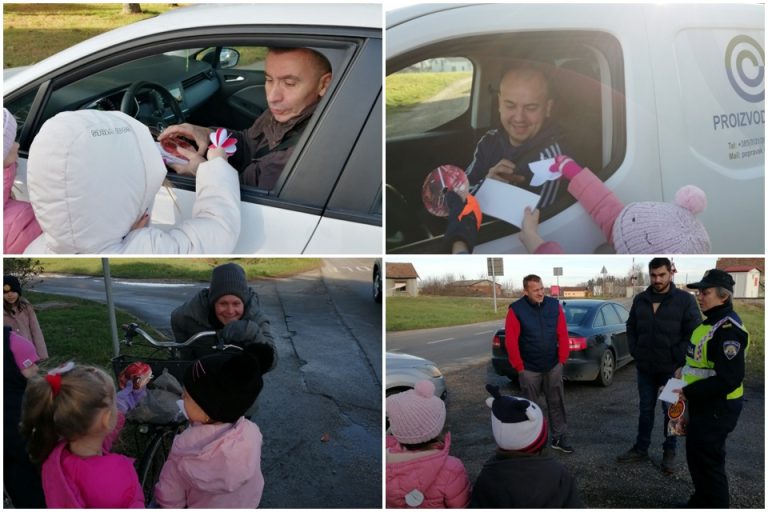 FOTO Vrtićarci uz pomoć policije zaustavljali vozače, neki od njih se dobrano uplašili