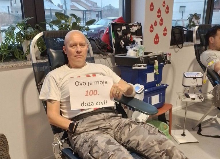 BRAVO! Božidar Bartolec 100. put pružio ruku spasa i ušao u Klub 100 zlatnih darivatelja krvi