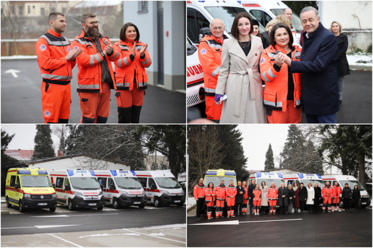 FOTO Zavod za hitnu medicinu ima nova vozila, ali i parking s garažom, Kučko Gudelj: Više ne moramo parkirati oko zgrade