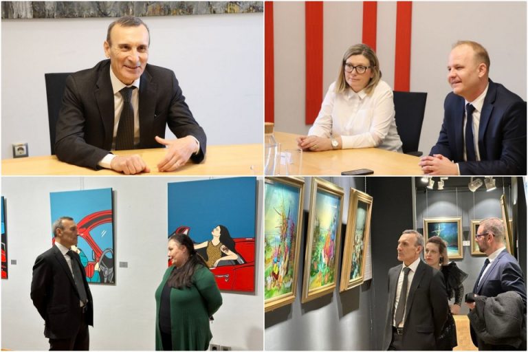 FOTO Veleposlanik Italije posjetio Koprivnicu, upoznao se i s naivnim slikarstvom