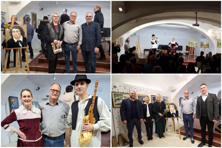 FOTO Delovski slikar Anđelko Brkić izlagao u Sloveniji, nastupili i članovi KUD-a