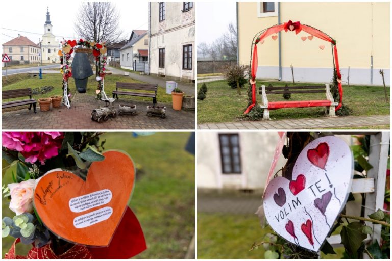 FOTO: VALENTINOVO Vrtićarci prigodno ukrasili središte općine, sve zaljubljene pozvali na fotografiranje