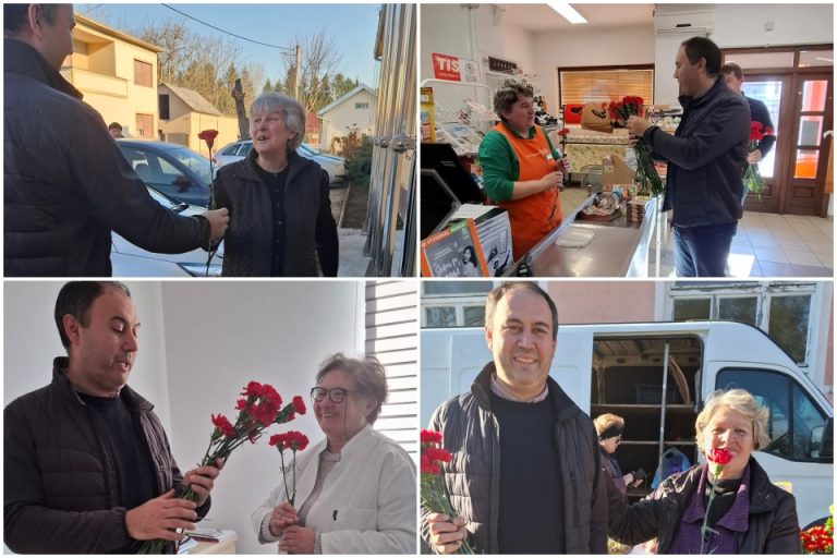 FOTO Načelnik Sabolić dijelio ženama karanfile: ‘Zbog vas je cijela zajednica ljepša, bolja i naprednija’