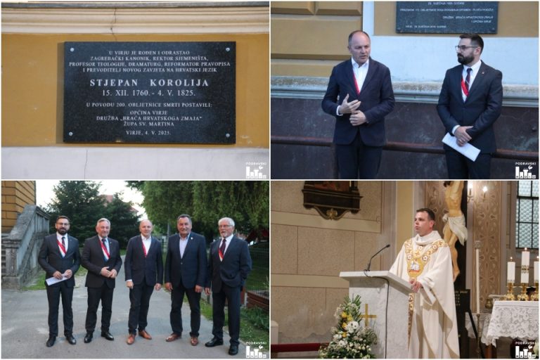 FOTO U Virju postavljena spomen-ploča u čast Stjepana Korolije, kanonika i reformatora hrvatskog pravopisa