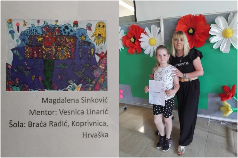 Još jedan uspjeh učenice Magdalene Sinković – nakon literarnog, na međunarodnom natječaju nagrađen joj i likovni rad