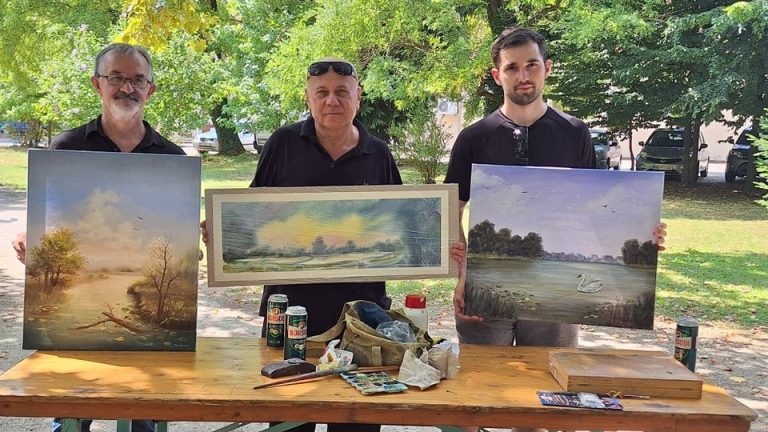 FOTO Đurđevački slikari na međunarodnoj koloniji u Mađarskoj: ‘Nastala su lijepa umjetnička djela koja će krasiti grad’