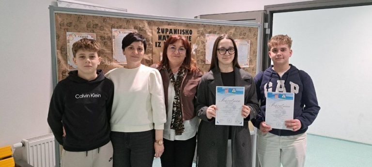 Lovro Čičak osvojio prvo mjesto na Županijskom natjecanju iz povijesti