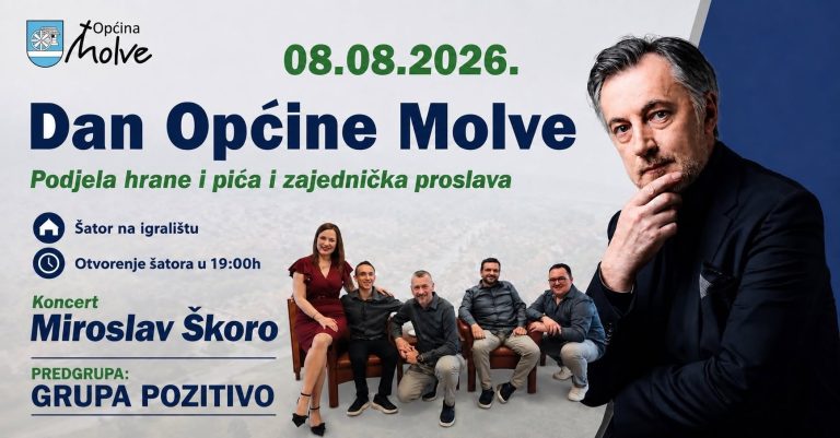 Molve slave Dan općine uz Škorin koncert, izložbu i bogat duhovni program
